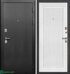 Продевять 9 см дверь входная Букле графит, МДФ Белый матовый