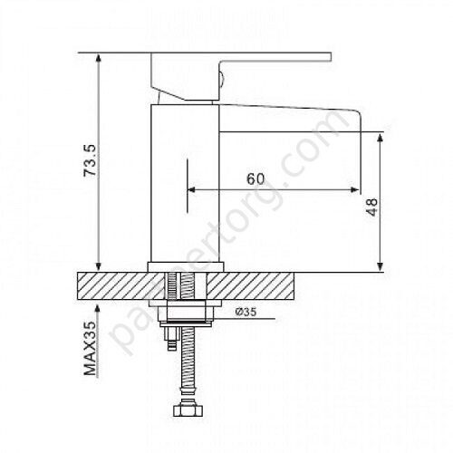 Brook Gappo G1040 смеситель для раковины хром