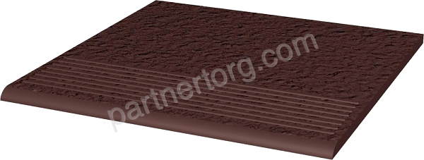 Natural Brown Stopnica Prosta Duro плитка клинкерная 30х30 ступень структурная Paradyz Ceramics