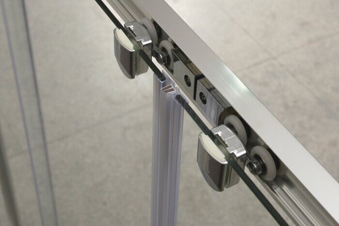 BelBagno UNIQUE-VF-2-150/180-140-C-Cr шторка на ванну (150-180)х140 см раздвижная, стекло прозрачное, профиль хром