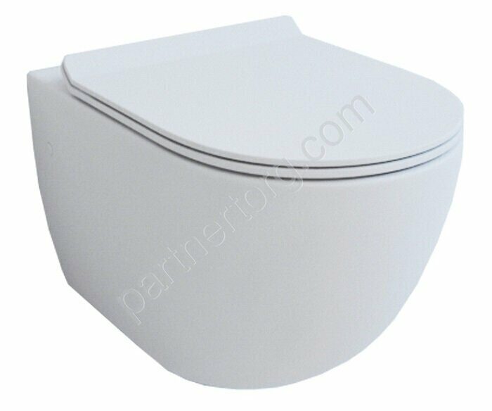 Azario Grado унитаз подвесной безободковый  49см с сидением микролифт быстросъемное AZ-0046