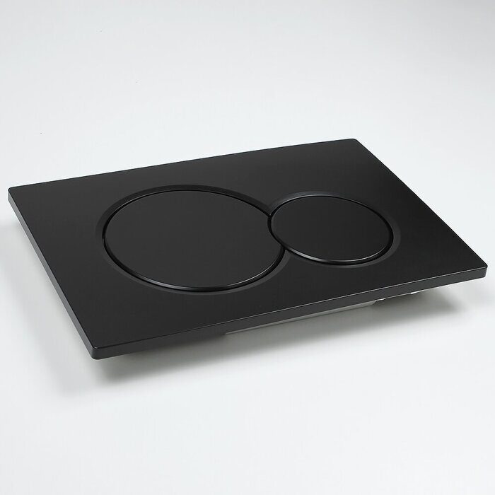 Клавиша смывная для инсталляции, матовый черный, круг, тонкая Beta CS10MBT