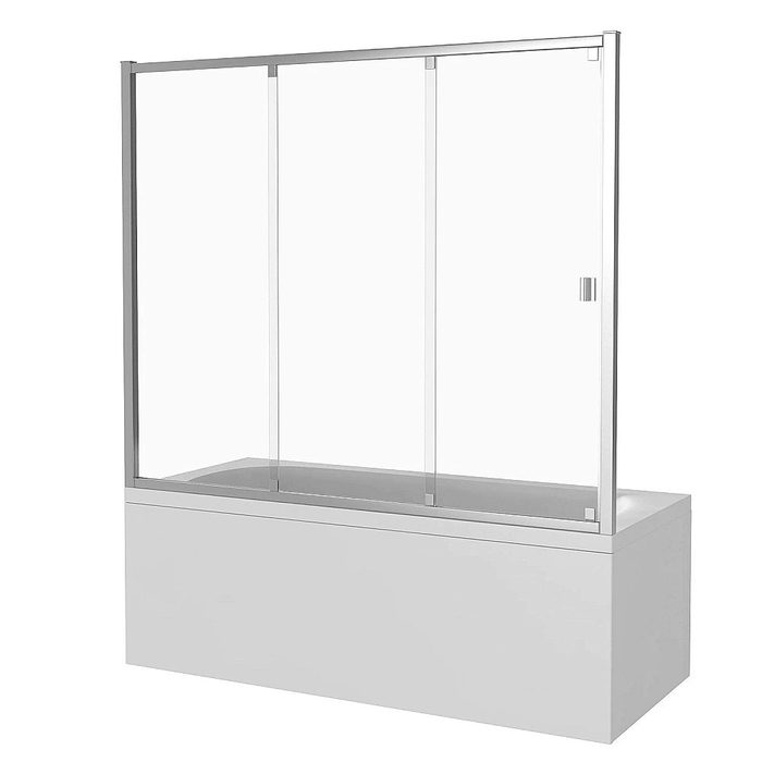 Screen WTW-150-C-CH шторка на ванну 150 см, раздвижная