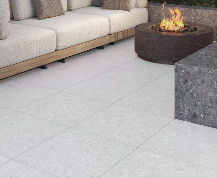 Ceppo blanco oft str светло-серый матовый структурный керамогранит 60х60см Laparet