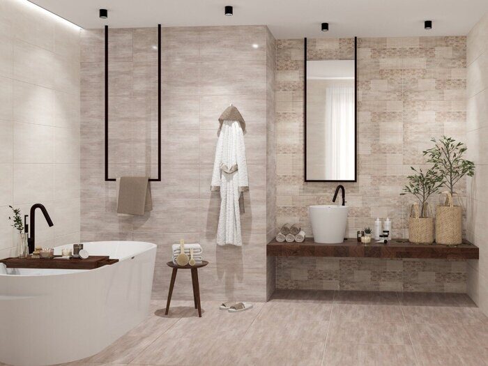 Pandora Crema настенная плитка бежевая полуматовая 31х63см Azori