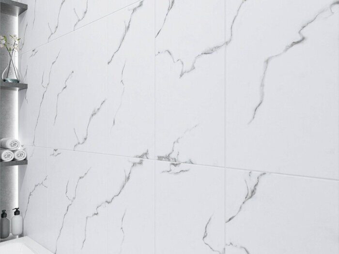 Calacatta Opaco настенная плитка белая матовая 31х63см Azori