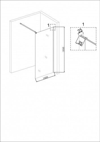 Niagara NG-663-10 душевая перегородка 100х195см
