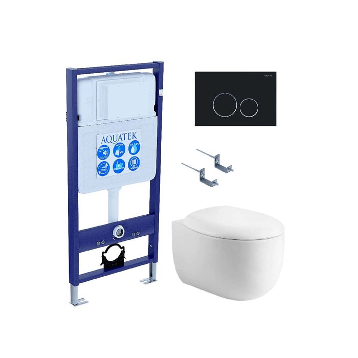 Set Aquatek Альтаир комплект рама INS-0000012, крепление KKI-0000002, унитаз AQ1980-00 и клавиша смыва KDI-0000020