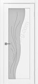 Сицилия 720.21 линии межкомнатная дверь белый снежный со стеклом мателюкс