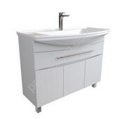 Lina New 105Н тумба 1в.я., 3д напольная белая глянцевая