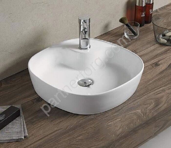 CeramaLux 9442 раковина настольная прямоугольная белая