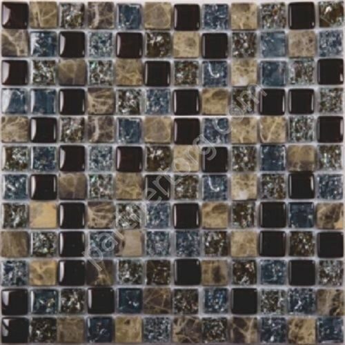 Коричнево-голубая комбинированная мозаика Exclusive series No-191A