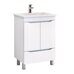 Grani 600-2-1 тумба белая для ванной комнаты с умывальником Элина 60