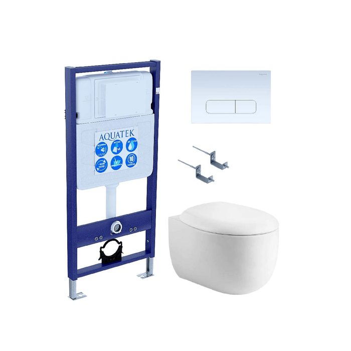 Set Aquatek Альтаир комплект рама INS-0000012, крепление KKI-0000002, унитаз AQ1980-00 и клавиша смыва KDI-0000013
