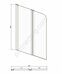 Шторка на ванну Aquatek AQNFB6222-100 двухэлементная, поворотная 1000x1500, хром