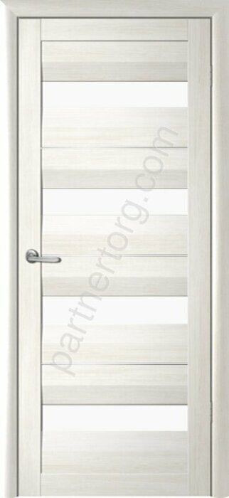 Барселона Мегаполис дверь межкомнатная экошпон белый кипарис стекло белое