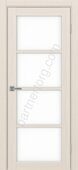 Турин 540.2222 межкомнатная дверь ясень перламутровый со стеклом лакобель белое
