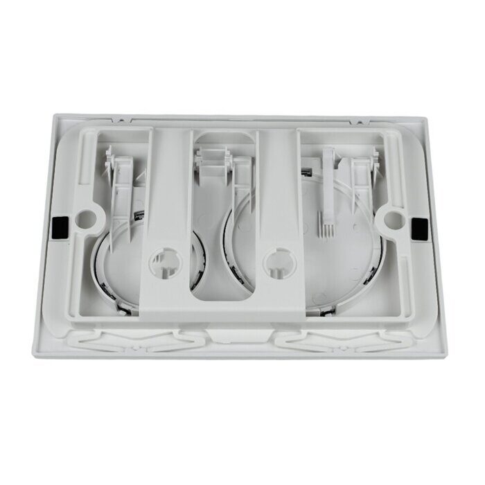 Клавиша смывная для инсталляции, белый+серебрянное кольцо, круг, тонкая Beta CS25WT+C