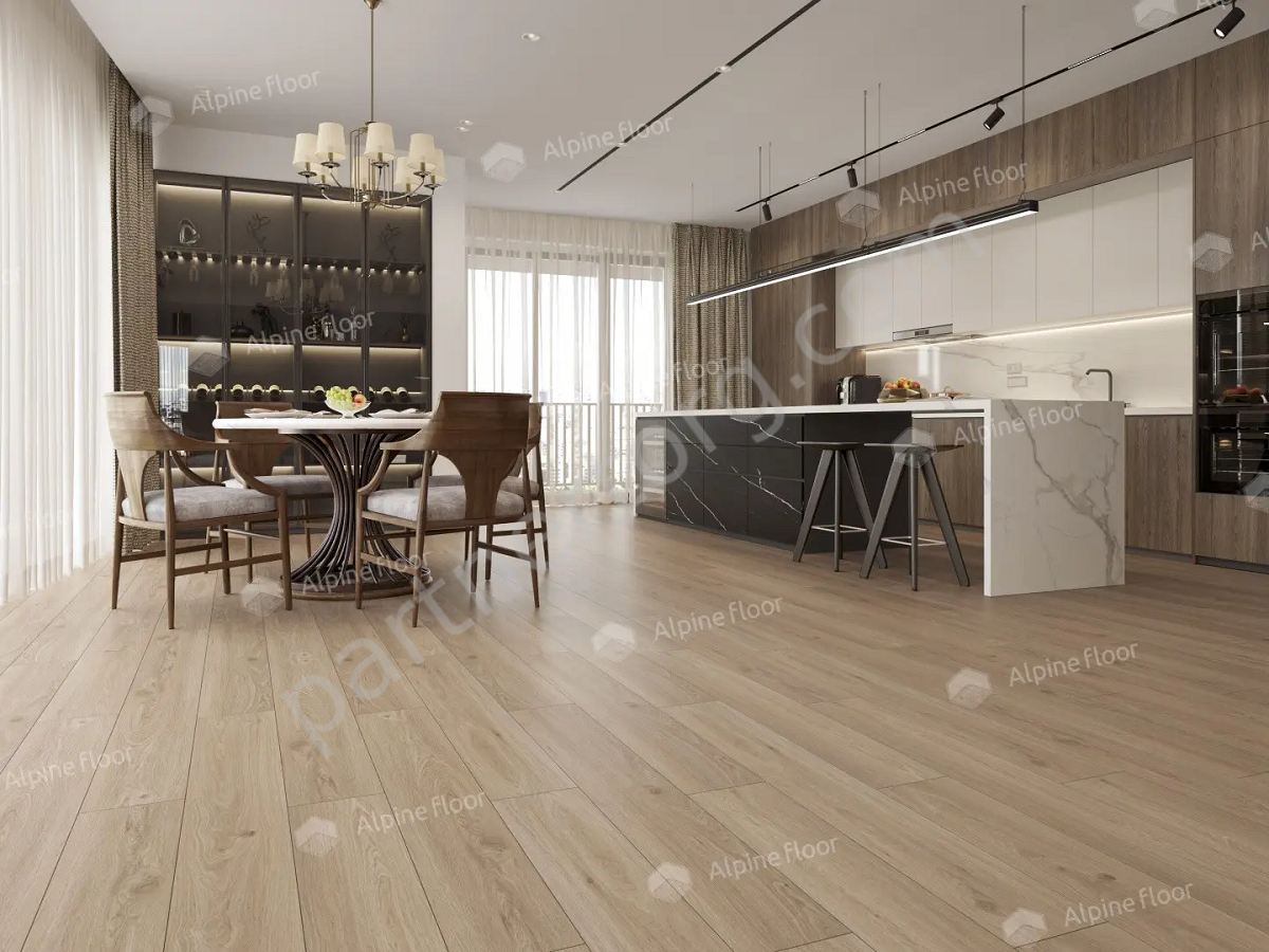 Дуб Модера Ultra клеевая кварц-виниловая плитка Alpine Floor ECO 5-28