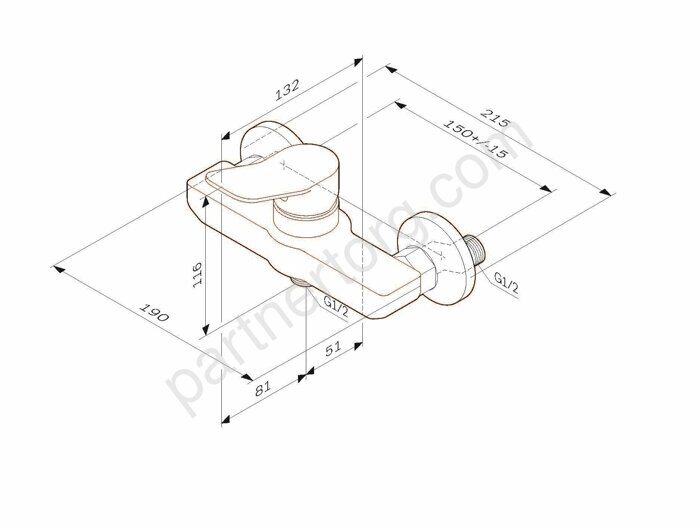 F85A20033 X-Joy, смеситель для душа, белый, шт.