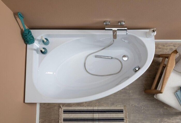 Mia акриловая ванна Aquanet 140х80см с каркасом левая