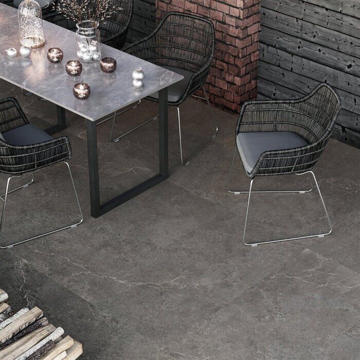 Limestone Nero Staro керамогранит сатинированный 60х120 см