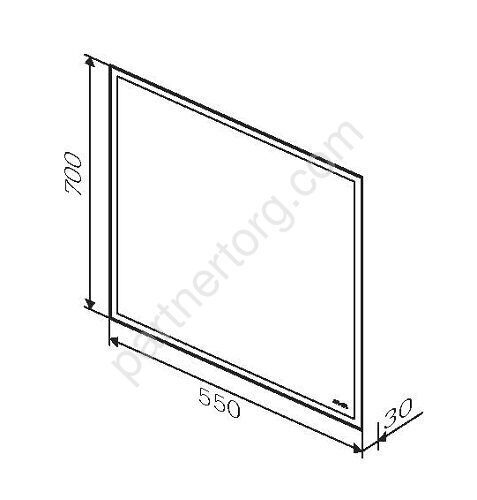 Gem AM.PM M91AMOX0551WG зеркало с LED-подсветкой по периметру, 55 см Распродажа