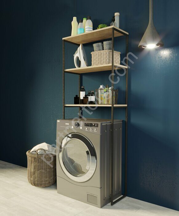 Grunge Loft 2170*65 Дуб вотан  Marka One шкаф для установки над стиральной машиной