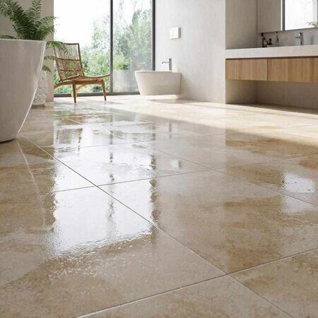 изображение керамогранита в ванной комнате