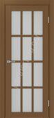 Турин 542.2222 межкомнатная дверь орех NL со стеклом мателюкс