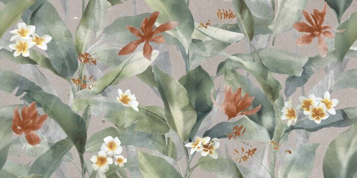 Floresta джунгли многоцветный керамогранит 120х60см матовый Meissen Keramik