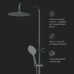 Душевая система стойка с тропическим душем термостатом, смесителем, изливом чёрный, F0780522 Like AM.PM