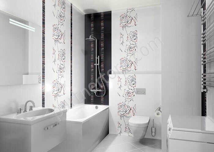 Panno Splendida Rosa панно керамическое из 4-х плиток Kerlife