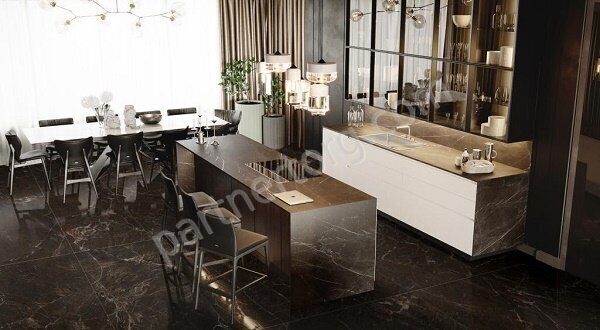 Slim Tile Series Juliano керамогранит коричневый полуполированный 120х60 см