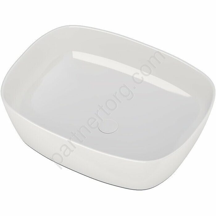 FINE-1 336 раковина накладная 500х380х140 без отверстия под смеситель белая