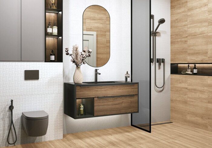 Miloni настенная плитка белая матовая рельеф 25х50см Alma Ceramica TWU2550MLN10