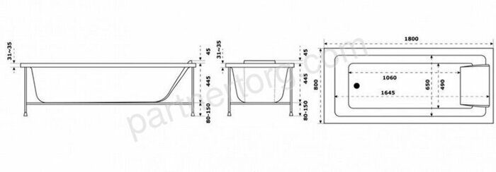 Sofa Jacob Delafon ванна акриловая 180x80 см