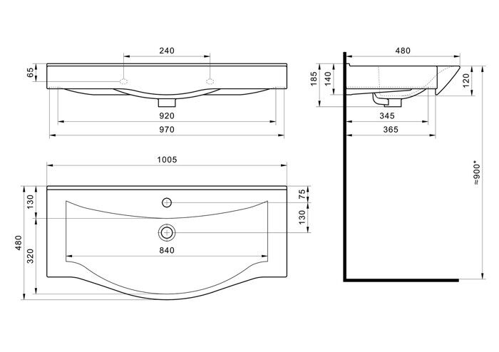Нортон 100 см тумба белая/дуб эндгрейн для ванной комнаты с раковиной Беверли 100 Aquaton