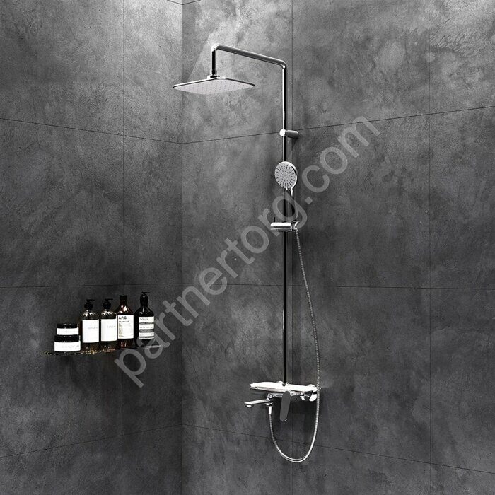 Душ. система со смесителем-полкой: верх. душ 260*190, ручн. душ 120, 5 режимов 977720000 Origin Bit