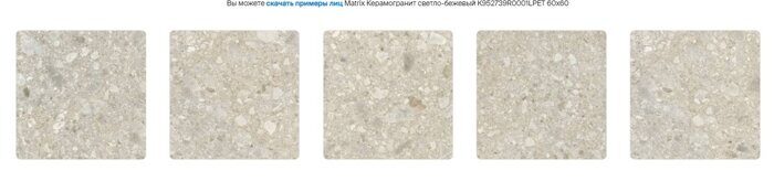 Матрикс светло-бежевый матовый керамогранит 59,7x59,7см Laparet K952739R0001LPET