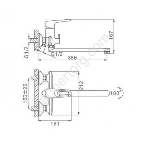 Frap F2249 смеситель для ванны белый/хром