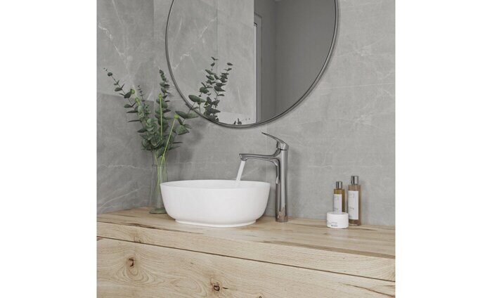 Linara LM0409C, смеситель для раковины высокий монолитный, хром Lemark