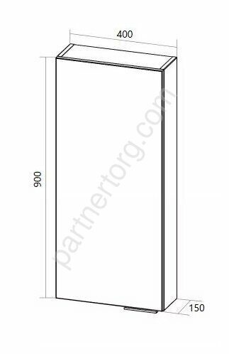 Gaula 40П 1д пенал подвесной черный