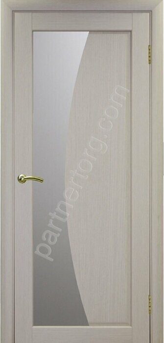 Сицилия 721.21 межкомнатная дверь дуб беленый FL со стеклом мателюкс