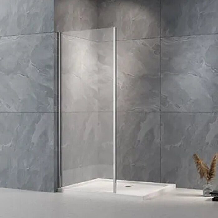 Veconi KP12-70-01-C7 боковая панель 70х195 см, профиль хром, стекло прозрачное