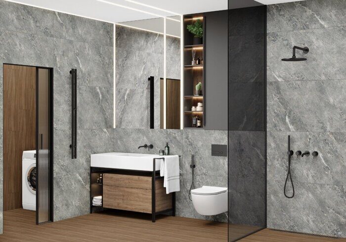 Ajax Graphite LCM керамогранит серый матовый 120х60см