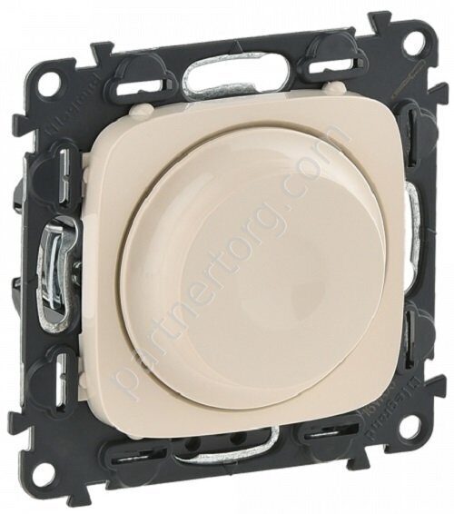 Legrand Valena Allure светорегулятор с поворотной ручкой 300Вт, без нейтрали, цвет слоновая кость