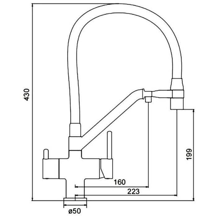 Gappo G4398-81 смеситель для кухни с гибким изливом белый/черный