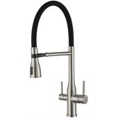 Gappo G4399-75 смеситель для кухни с гибким изливом сатин