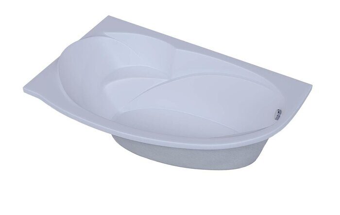 Бетта ванна акриловая ассиметричная Aquatek 160х97 см с каркасом и сливом-переливом